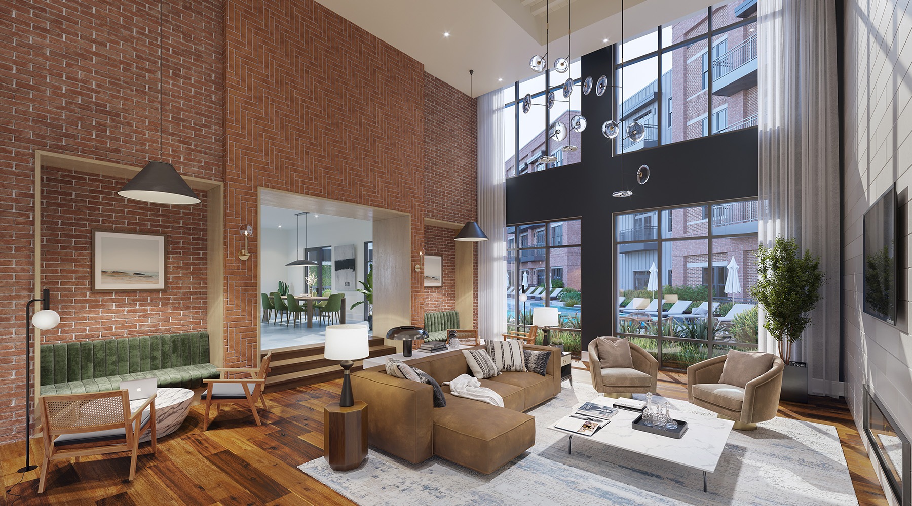 Enjoy our resident-only features lounge area with seating and large windows